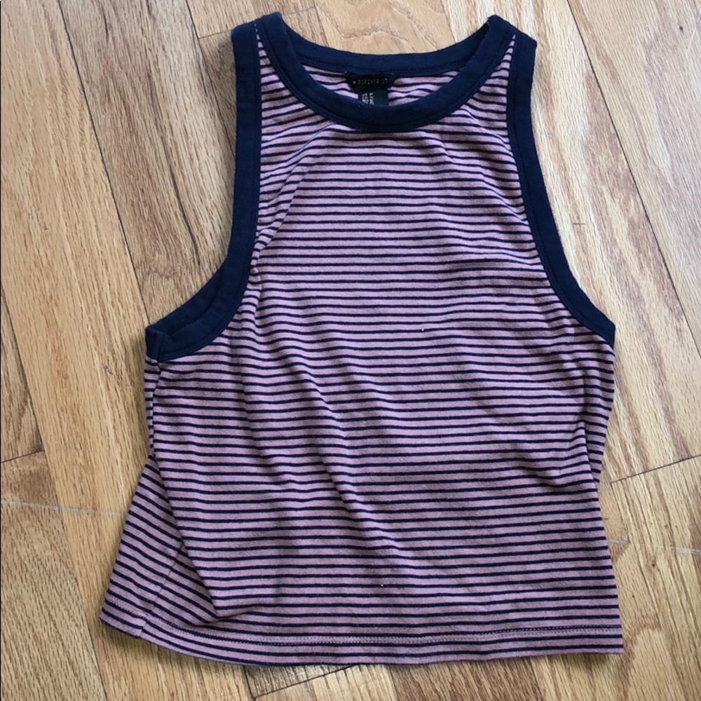 Girls forever 21 striped tank top